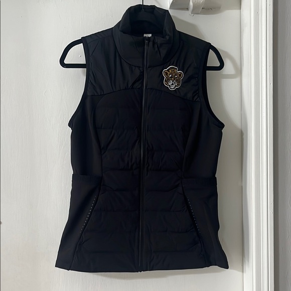 lululemon athletica Jackets & Blazers - Lululemon Black Sleeveless Jacket with Embroidered Patch